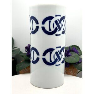 Vintage Sargadelos Made In Spain Porcelain Blue And White Vase